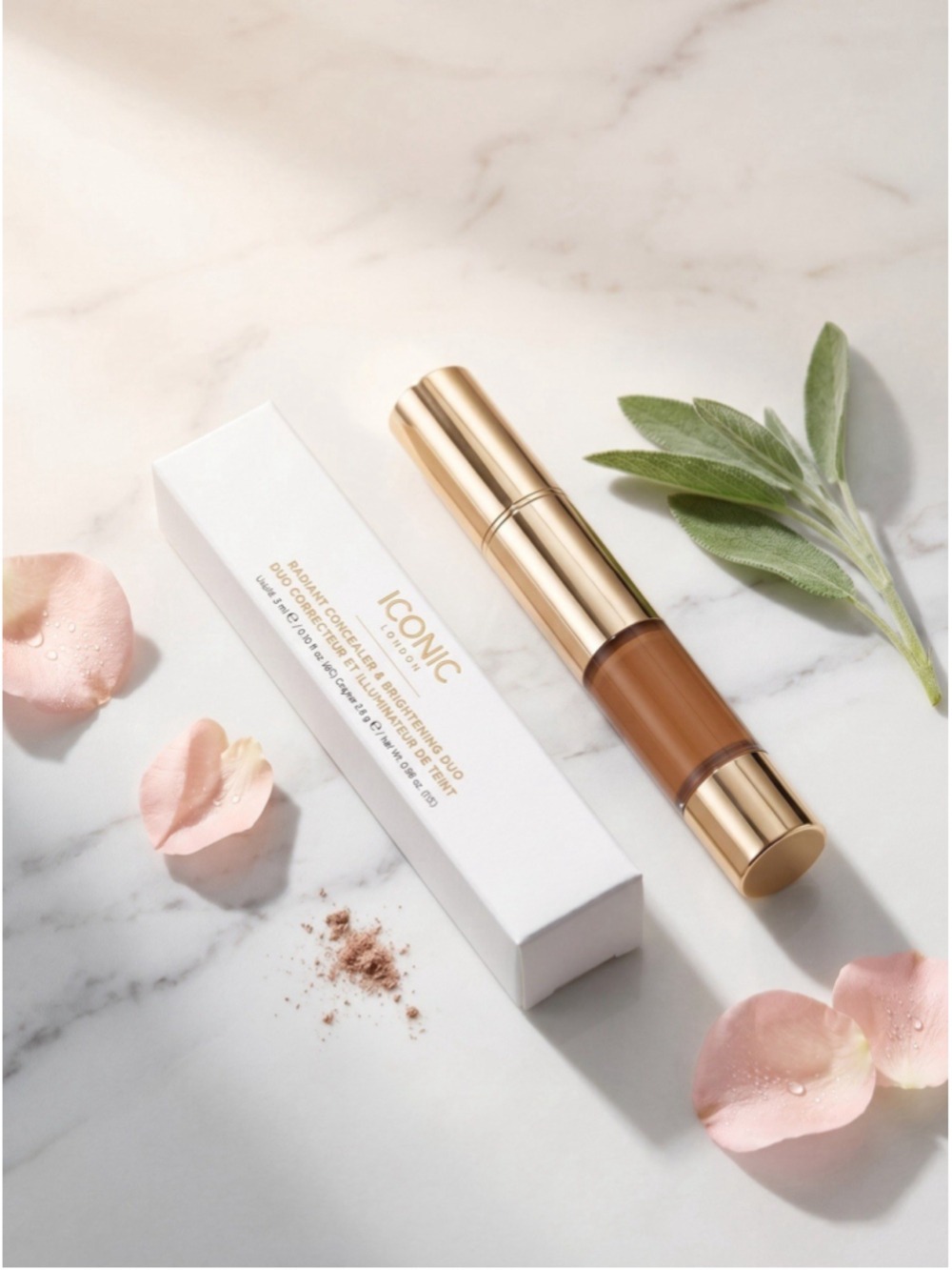 Iconic London Radiant Concealer Brightening Duo Neutral Tan NIB